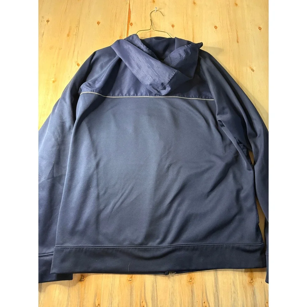 Majestic Los Angeles Rams Full Zip Hoodie Mens Large Navy Blue Therma Base Jacke